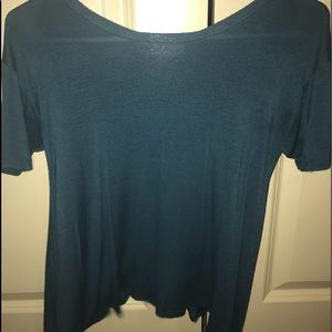 Flowing blue shirt w/ cute design on the back